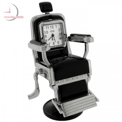 BARBER CHAIR SALON HAIR STYLIST Desktop Mini Clock