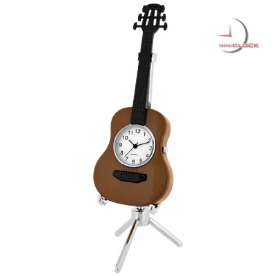 ACOUSTIC GUITAR MINIATURE MUSIC INSTRUMENT COLLECTIBLE MINI CLOCK