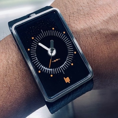 LIP WATCH 1870932 Fridge Large Size Analog Display Swiss Quartz Black Watch