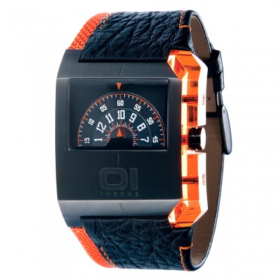01 THE ONE EDGE WATCH JUMP HOUR ROTATING DISC HANDLESS DESIGNER WATCHES