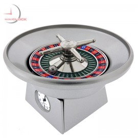 ROULETTE WHEEL Casino Miniature Collectible Clock - Real Action!