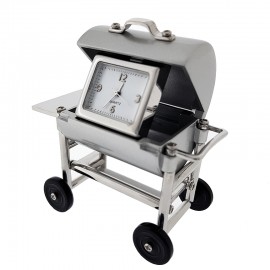 BARBECUE MINIATURE GRILL COOKING COLLECTIBLE BBQ MINI CLOCK