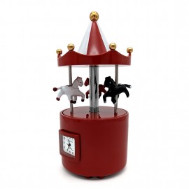 MINIATURE VINTAGE CAROUSEL DESK CLOCK 