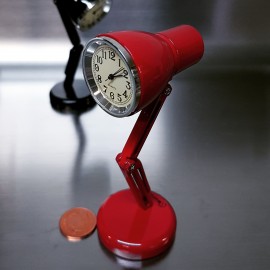 DESK LAMP MINIATURE OFFICE WORKSPACE FURNITURE COLLECTIBLE MINI CLOCK GIFT