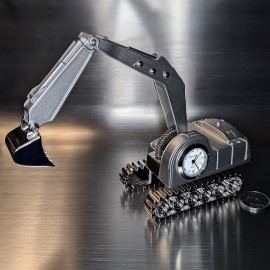 EXCAVATOR HEAVY EQUIPMENT COLLECTIBLE MINI CLOCK