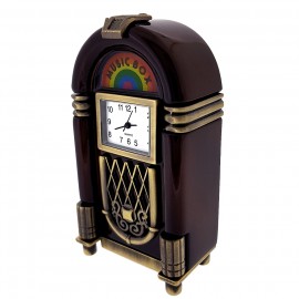 JUKEBOX MINIATURE MUSIC VINTAGE STYLE COLLECTIBLE MINI CLOCK GIFT IDEA