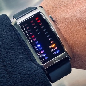 LED Watch - 01 THE ONE - IBIZA RIDE - SS/LEATHER
