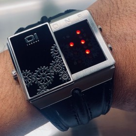 01 THE ONE SLIDER - Dual Time watch - Cog Pattern