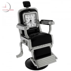 BARBER CHAIR MINIATURE SALON HAIR STYLIST BARBER COLLECTIBLE MINI CLOCK