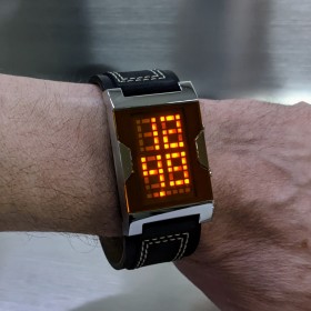 BOXY LED Watch - Dot Matrix CW Orange