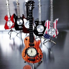ELECTRIC GUITAR MINIATURE LP STYLE MUSICIAN COLLECTIBLE DESKTOP MINI CLOCK