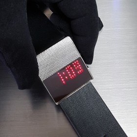 BLACK DICE GAMER HOT DESIGNER MINIMALIST STYLE RED DISPLAY LED WATCH