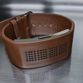 MATRIX CUFF - VERY RARE VINTAGE SCROLLING LED WATCH LEATHER