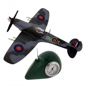 FIGHTER PLANE WW2 MINIATURE COLLECTIBLE AIRPLANE DESK CLOCK