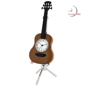 ACOUSTIC GUITAR MINIATURE MUSIC INSTRUMENT COLLECTIBLE MINI CLOCK