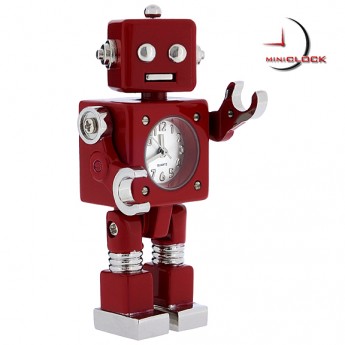 RETRO ROBOT SCI-FI MINI DESK CLOCK - Moveable!