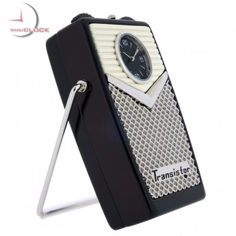 TRANSISTOR RADIO VINTAGE STYLE MINIATURE COLLECTIBLE MINI CLOCK GIFT