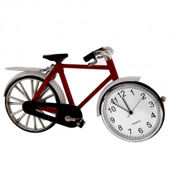 VINTAGE BICYCLE MINIATURE BIKE COLLECTIBLE MINI CLOCK 