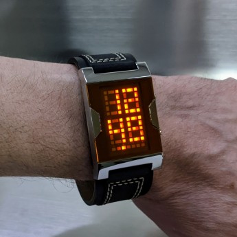 BOXY LED Watch - Dot Matrix CW Orange