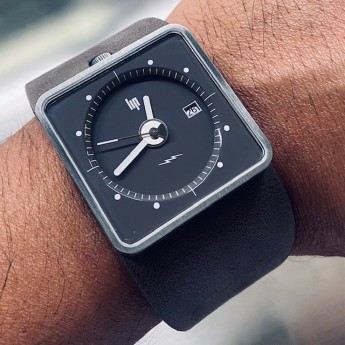 Lip Watch Big TV Black Taupe  Watch