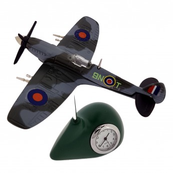FIGHTER PLANE WW2 MINIATURE COLLECTIBLE AIRPLANE DESK CLOCK