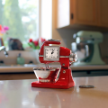 Deluxe Red Kitchen Mixer Mini/Miniature Clock