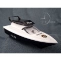 Miniature Clocks, Black Police SPEED BOAT Alarm Clock