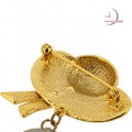 Mini Clock, Red Fashion HAT BROACH/PENDANT