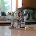 Miniature Clocks Kitchen Chef Utensil Set Mini Clock