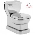 Miniature Clock, Chrome TOILET Paperweight