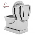 Miniature Clock, Chrome TOILET Paperweight