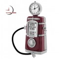 Miniature Clock, Vintage Style Red GAS PUMP
