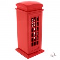 Miniature Clock, Deluxe Collectible Red PHONE BOOTH