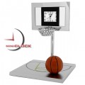 Miniature Clock, Collectible BASKETBALL COURT, BALL & HOOP
