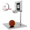 Miniature Clock, Collectible BASKETBALL COURT, BALL & HOOP