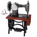 TREADLE SEWING MACHINE MINIATURE VINTAGE STYLE COLLECTIBLE MINI CLOCK GIFT IDEA 