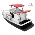 BOAT MINIATURE YACHT COLLECTIBLE MARINE COLLECTIBLE MINI CLOCK