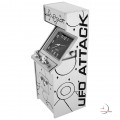 Mini Clock, Retro Video ARCADE GAME: UFO ATTACK - Silver