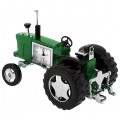 Mini Clock, Vintage Green FARM TRACTOR w/ Moving Wheels