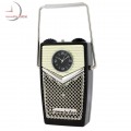 TRANSISTOR RADIO VINTAGE STYLE MINIATURE COLLECTIBLE MINI CLOCK GIFT