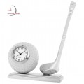 Mini Clock, Collectible GOLF BALL & CLUB w/ Pedestal