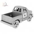 Miniature Clocks, Silver Work Pickup Truck Mini Clock