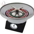 ROULETTE WHEEL Casino Miniature Collectible Clock - Real Action!