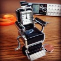 BARBER CHAIR SALON HAIR STYLIST Desktop Mini Clock Gift Idea