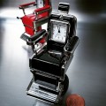 BARBER CHAIR MINIATURE SALON HAIR STYLIST BARBER COLLECTIBLE MINI CLOCK