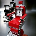 BARBER CHAIR MINIATURE SALON HAIR STYLIST BARBER COLLECTIBLE MINI CLOCK