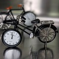 LITTLE BLACK OLD STYLE BIKE MINI DESK CLOCK