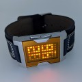 boxy led watch orange 