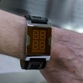 boxy led watch orange 