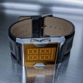 boxy led watch orange 